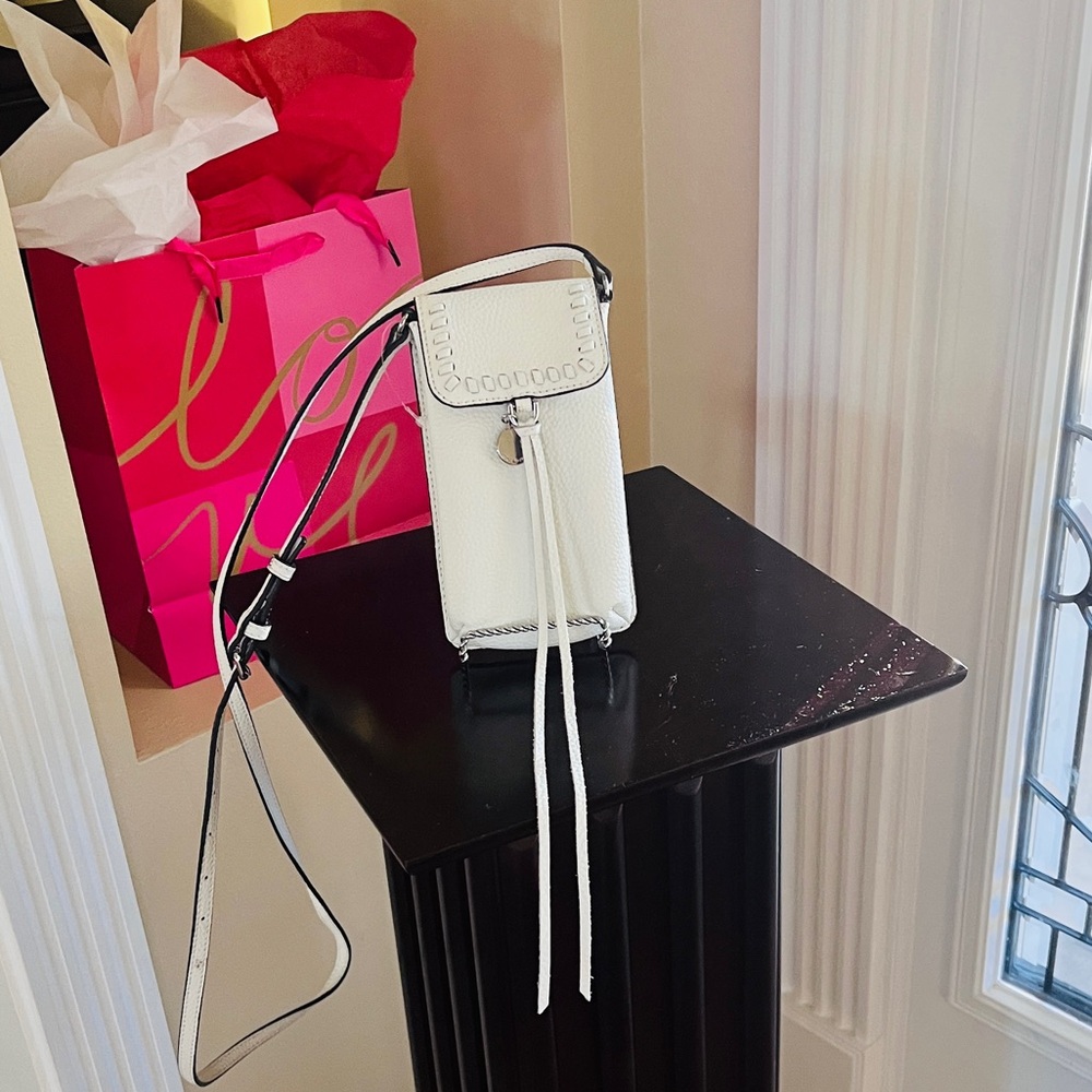 Rebecca Minkoff White Leather Crossbody Wallet